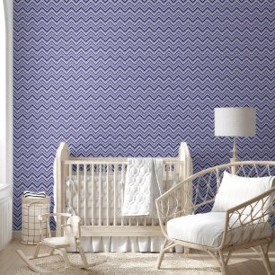 Modern Purple Zig Zag Striped Wallpaper