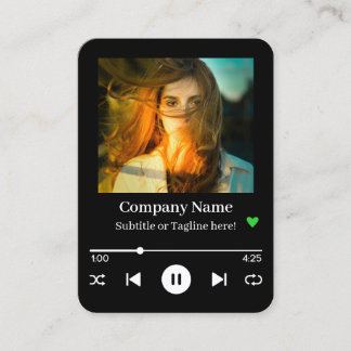 Modern QR Code Album Cover Song Playlist Photo Business Card