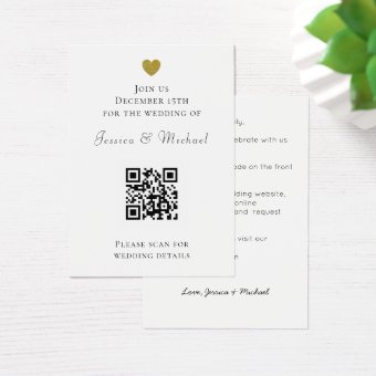 Modern QR Code All in One White Wedding Invitation | Zazzle