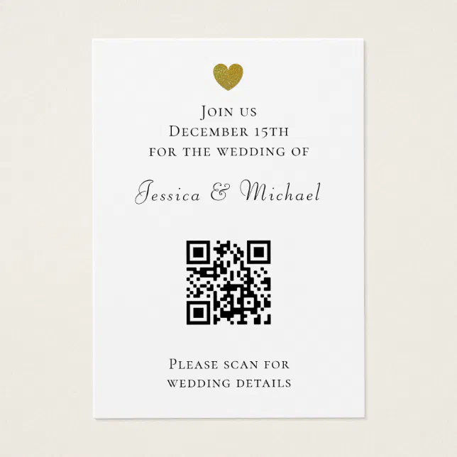 Modern QR Code All in One White Wedding Invitation | Zazzle