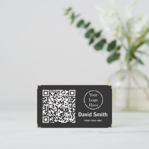 Modern QR code and Logo Business Card