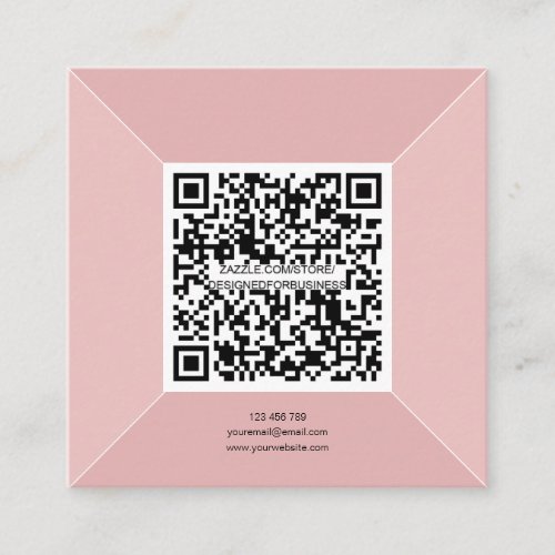 Modern QR code Business card Simple Personal Squa Square Business Card