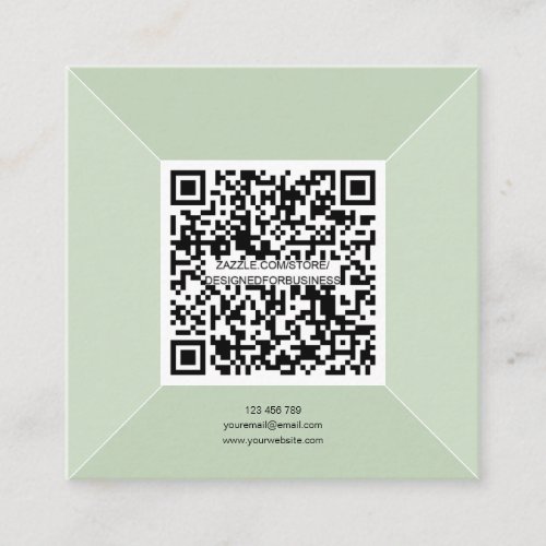 Modern QR code Business card Simple Personal Squa Square Business Card