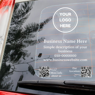 Modern Qr Code Business Promote Car Or  Window Cling
