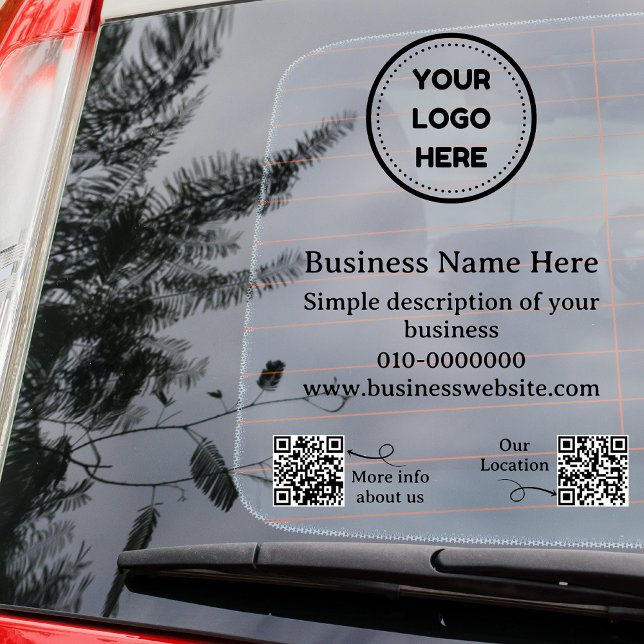 Modern Qr Code Business Promote Car Or  Window Cling (Creator Uploaded)