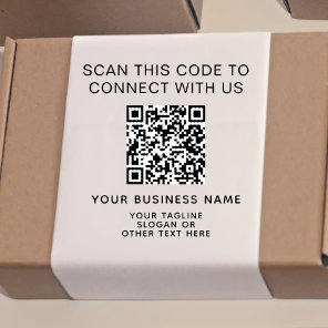 Modern QR Code Business Self-inking Stamp
