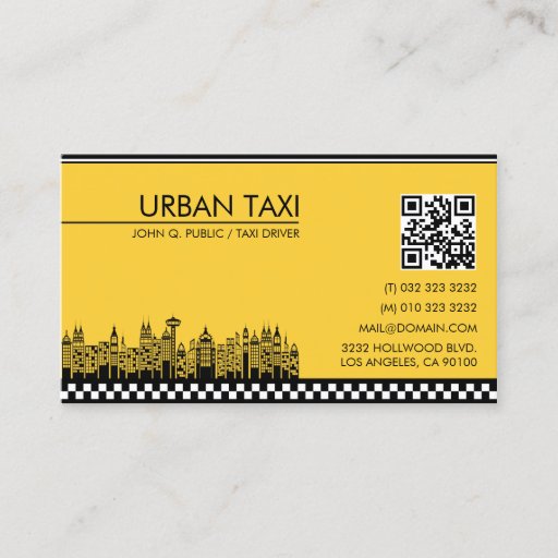 Customizable Cab Driver Taxi Driver Business Card