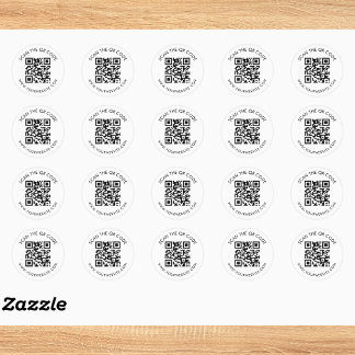 Modern QR Code Custom Text Label