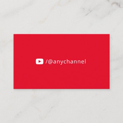 Modern QR Code Influencer YouTuber Business Card