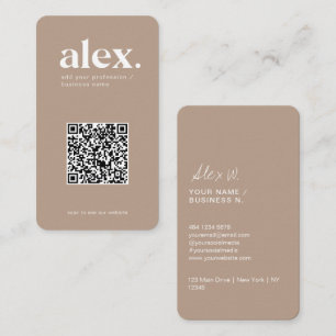 Modern QR Code Logo Business Card