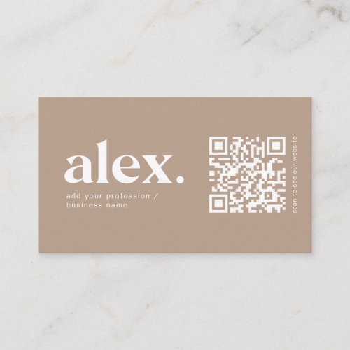 Modern QR Code Logo Business Card