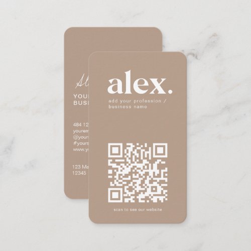 Modern QR Code Logo Business Card