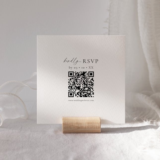 Modern QR Code Minimal RSVP Enclosure Card (Creator Uploaded)