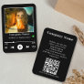 Modern QR Code Music Player Song Playlist Photo Business Card