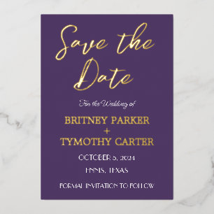 Modern QR Code Photo Calligraphy Script Wedding Foil Invitation