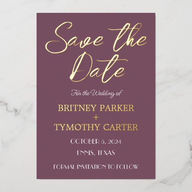 Modern QR Code Photo Purple Lavender Wedding Foil Invitation (Front)