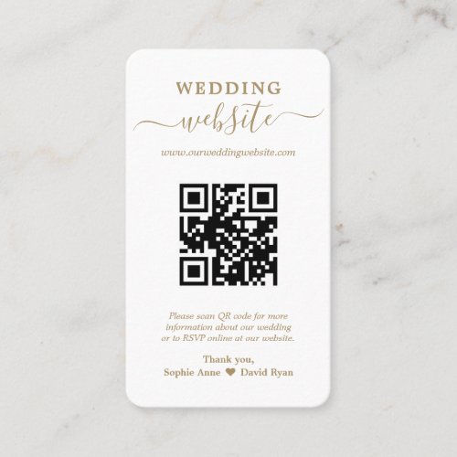 Modern QR Code Photo Wedding Website Business Card