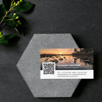Modern Qr Code Photography Photographer Business Card by J32Design at Zazzle