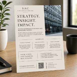 Modern QR Code Professional Consultant Flyer