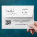 Modern QR Code RSVP Pre-Addressed Photo Wedding Envelope | Zazzle