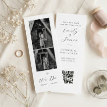 Modern QR Code Script We Do Photo Strip Wedding