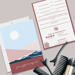 Modern QR Code Services Note June Gift Certificate