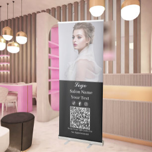 Modern QR code social media Retractable Banner