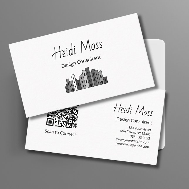 Modern QR code Urban Design Consultant  Business Card (Creator Uploaded)