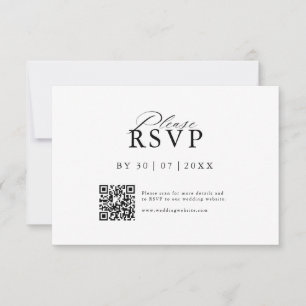 Modern QR Code Website RSVP Card