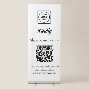 Modern QR Review Banner for Customer Feedback feed