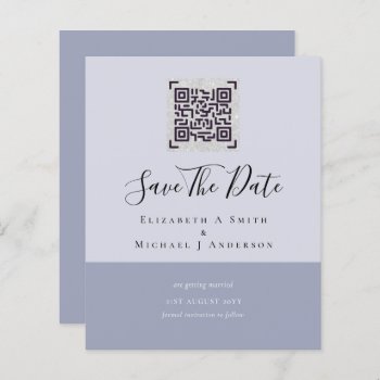 Modern QR Scanning Code Wedding Save Date Invites