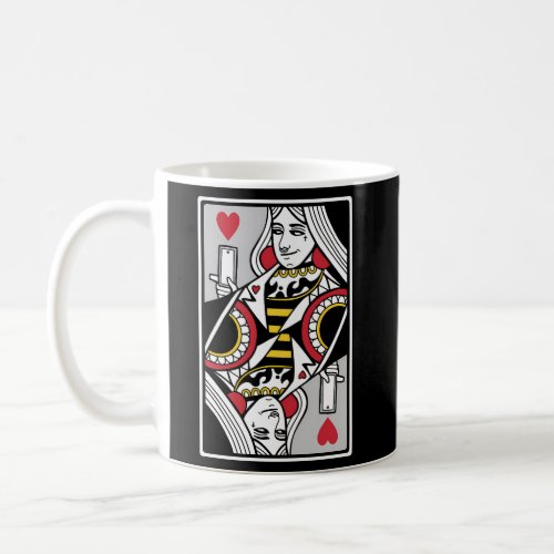 Modern Queen Of Hearts Playing Cards Easy Hallowee Coffee Mug