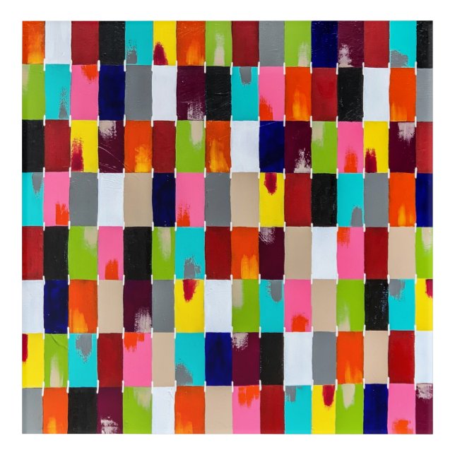 Modern Quilt 12 x 12 Acrylic Wall Art (Front)