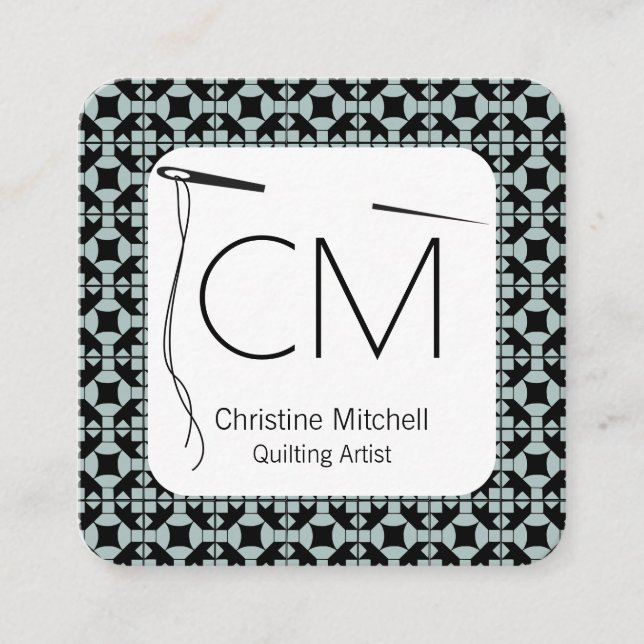 Modern Quilt Artisan Square Business Card (Front)