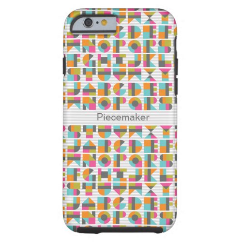 Modern Quilt Block Letters iPhone 66s Tough Case