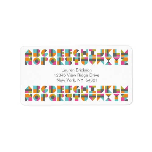 Modern Quilt Block Love Letters Address Labels