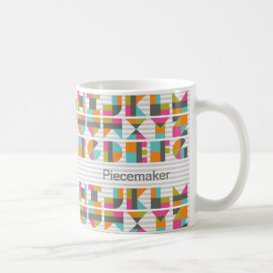Modern Quilt Block Love Letters Mug