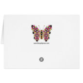 Modern Quilt Block Love Letters Note Card (Back Horizontal)