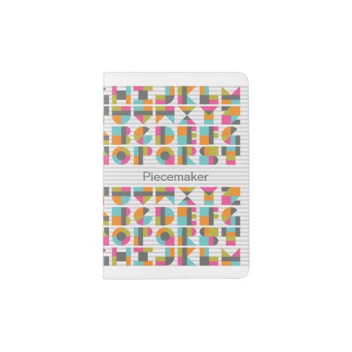 Modern Quilt Block Love Letters Passport Holder