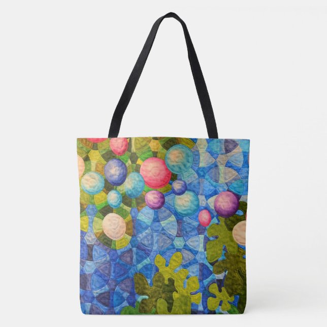 modern quilt pattern tote bag (Front)