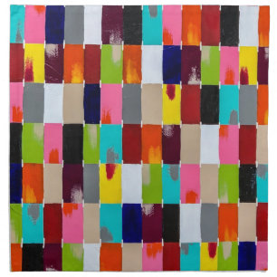Modern Quilt Set of 4 Cloth Napkins