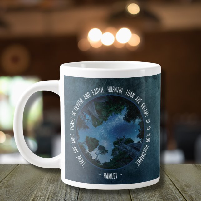 Modern Quote Night Sky Contemplative Inspiration Giant Coffee Mug (Creator Uploaded)