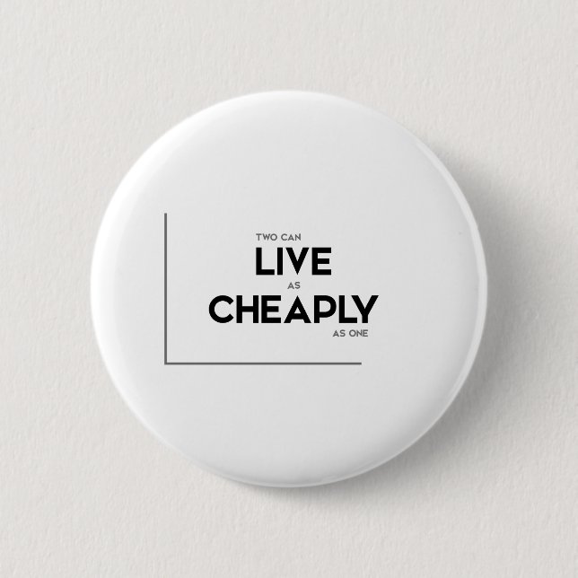 MODERN quotes: live cheaply Button (Front)