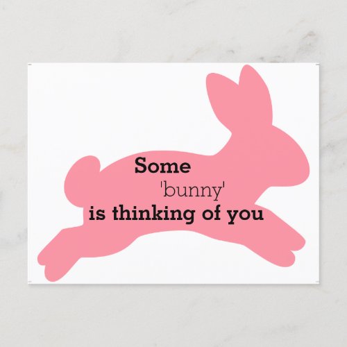 Modern Rabbit Thinking and Missing You Postcard
