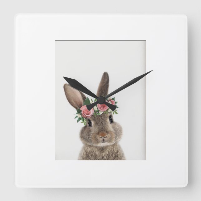 "Modern Rabbit Wall Clock (Front)