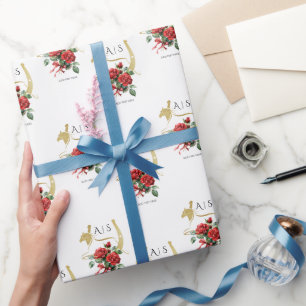 Modern Race Horse Derby & Drinks Party Equestrian Wrapping Paper