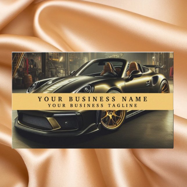 Modern Racecar Mechanics Automotive Business Card (Creator Uploaded)