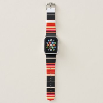 Modern Racing Stripes Personalized Apple Watch Band by EvcoStudio at Zazzle
