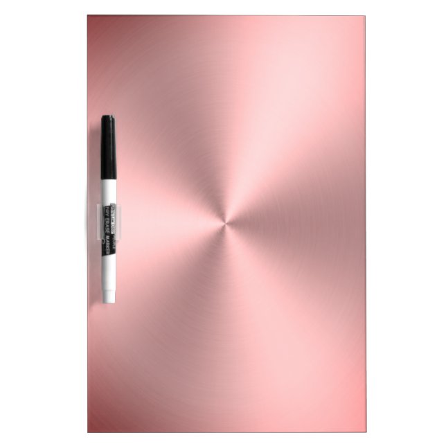 Modern Radial Pink Brushed Metal Look Dry Erase Board (Front)