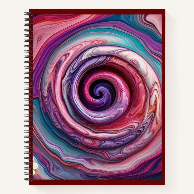 "Modern Radiant Spiral Art" Notebook (Front)
